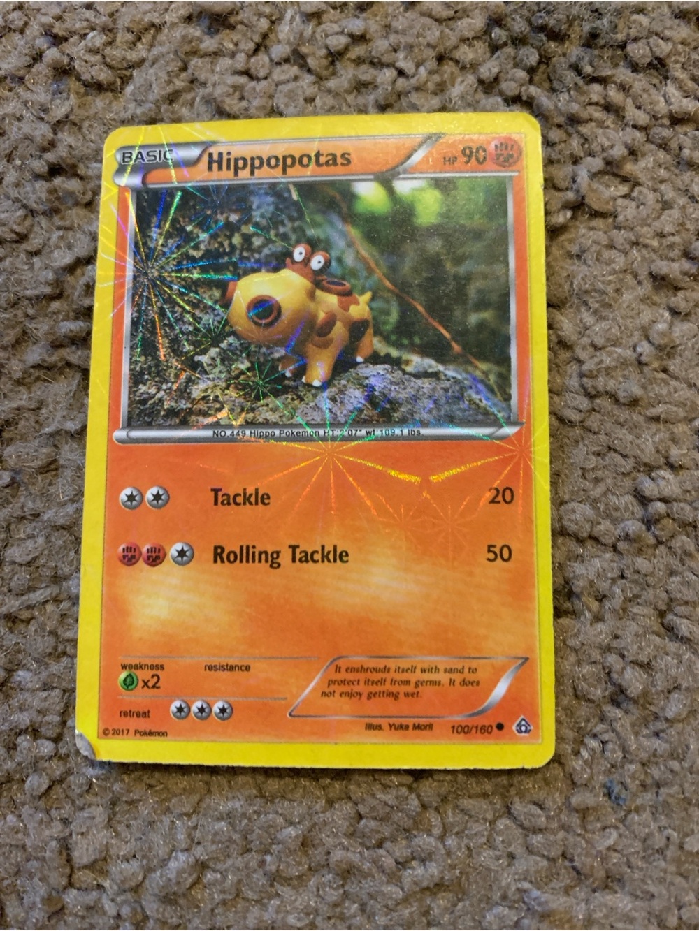 Hippopotas Card – Yellow/Orange Collectible